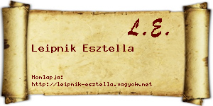 Leipnik Esztella névjegykártya